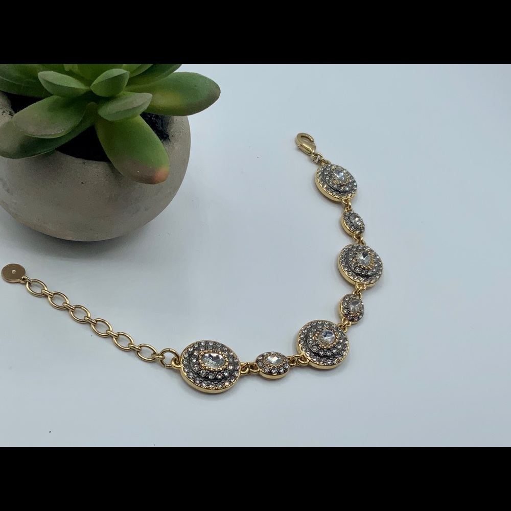 Stella‎ & Dot Rhinestone Link Bracelet in Gold Tone - Picture 4 of 5